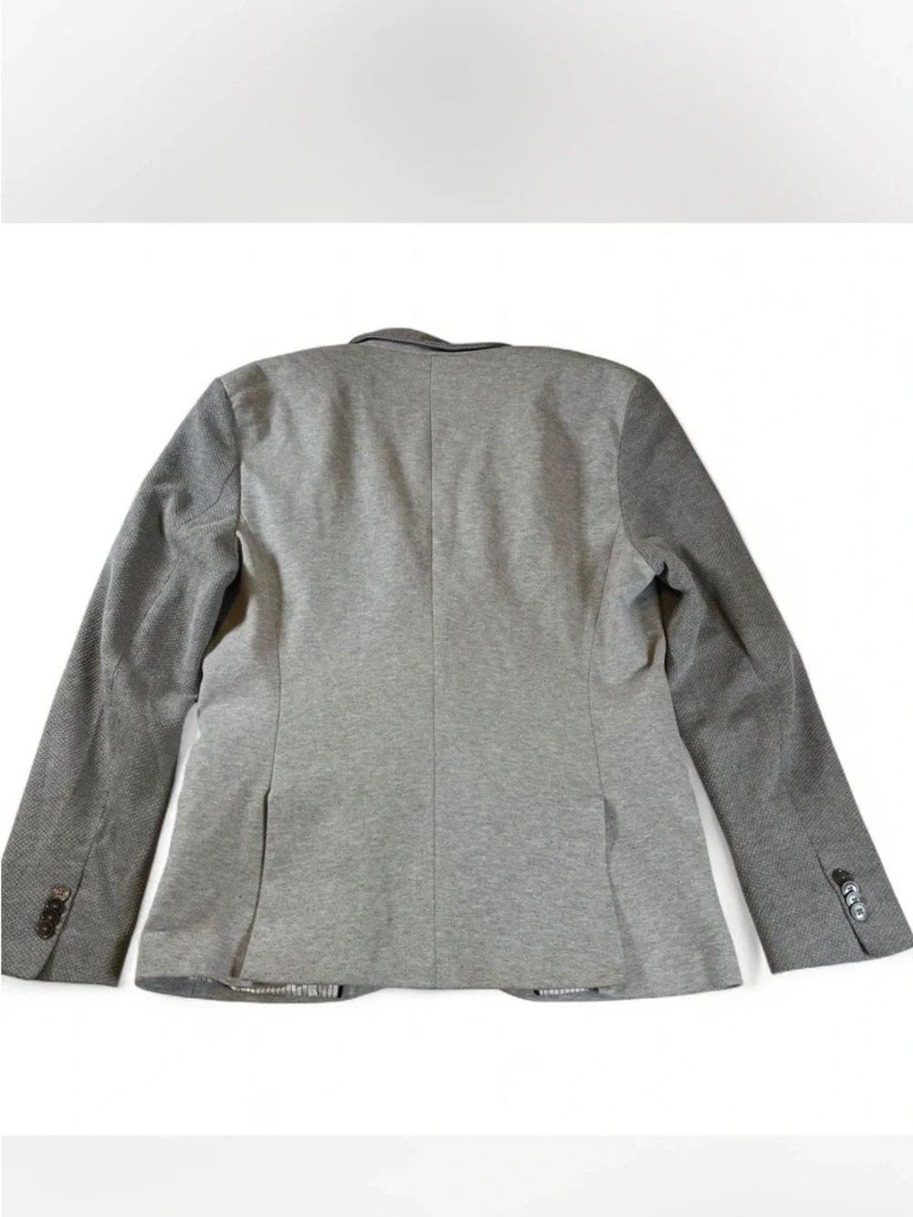 Zara Men's‎ Stretch Comfort Knit Two Button Blazer Jacket Size XL Grey